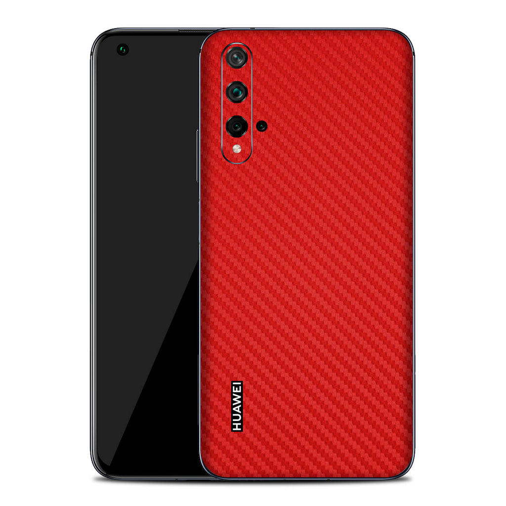 Huawei Nova 5T Red Carbon Fibre Skins