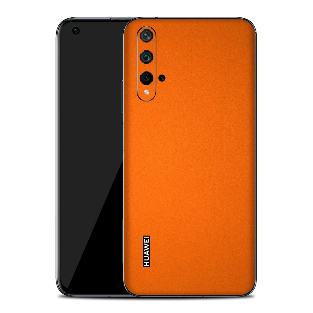 Huawei Nova 5T Textured Matt Orange Skins