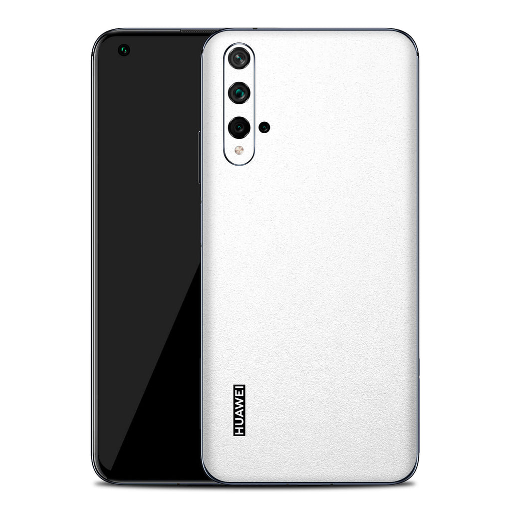 Huawei Nova 5T Textured Matt White Skins