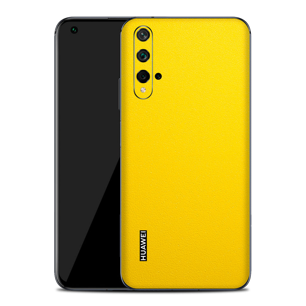 Huawei Nova 5T Textured Matt Yellow Skins
