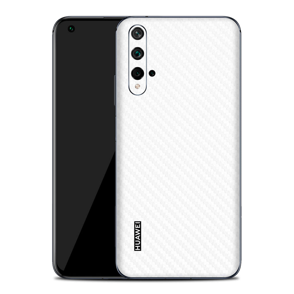 Huawei Nova 5T White Carbon Fibre Skins