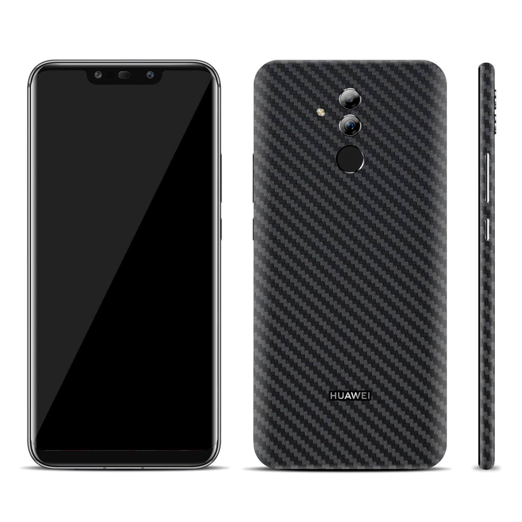 Huawei Mate 20 Lite Black Carbon Fibre Skins