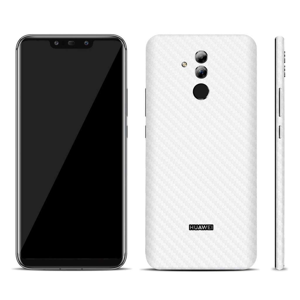 Huawei Mate 20 Lite White Carbon Fibre Skins