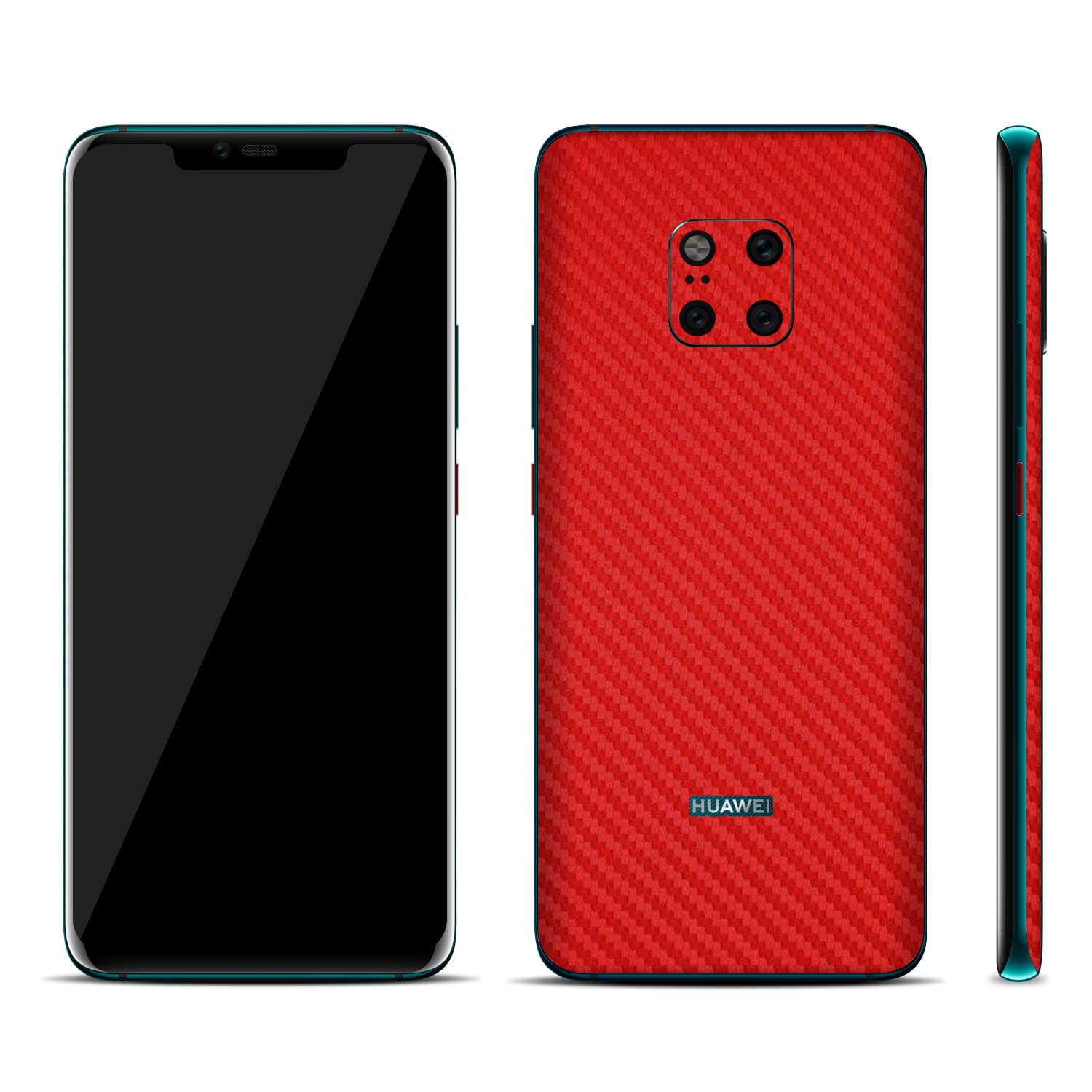Huawei Mate 20 Pro Red Carbon Fibre Skins