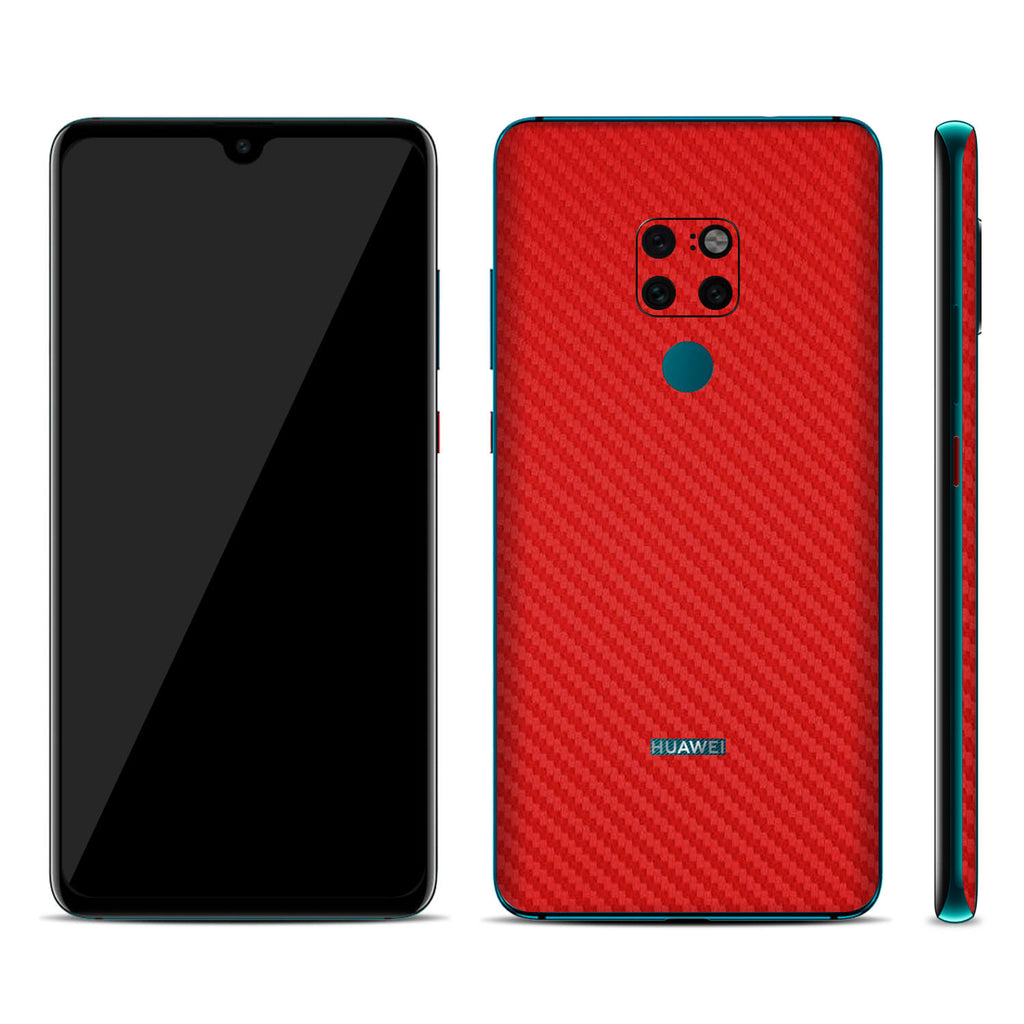Huawei Mate 20 Red Carbon Fibre Skins
