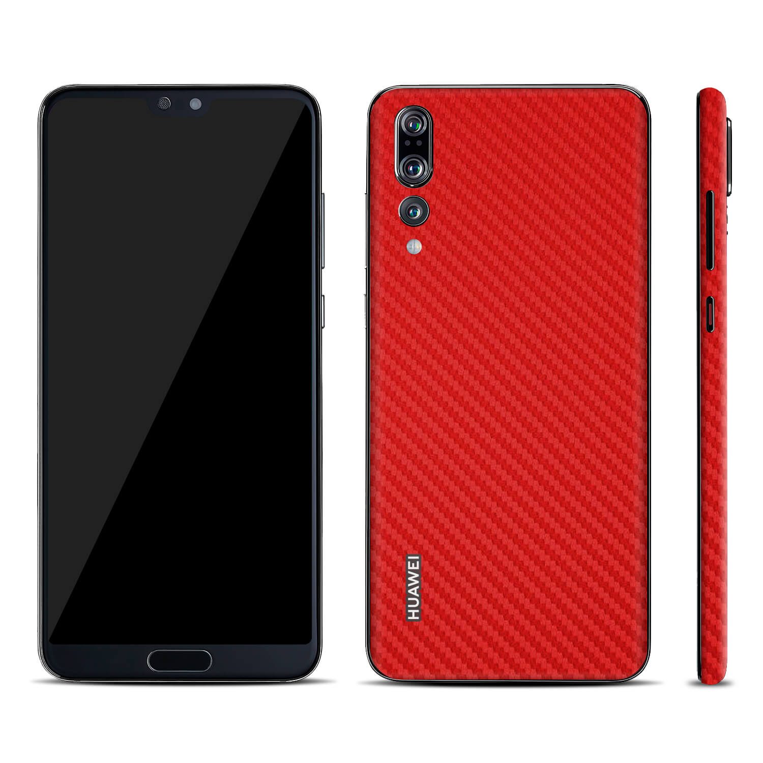 Huawei P20 Pro Red Carbon Fibre Skins