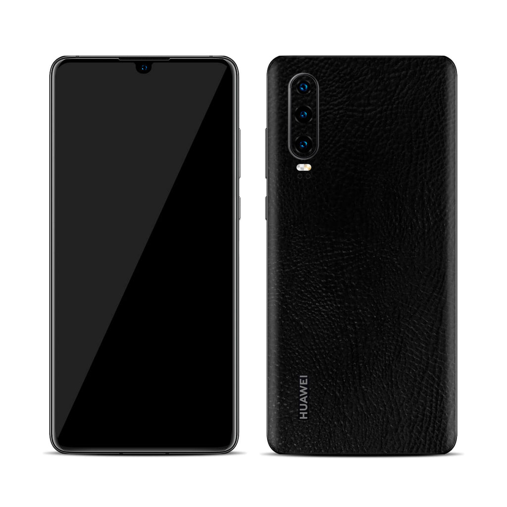 Huawei P30 Black Leather Skins