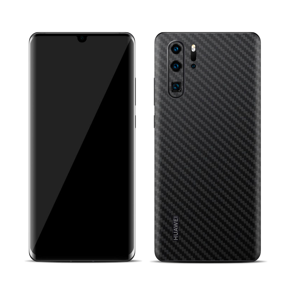 Huawei P30 Pro Black Carbon Fibre Skins