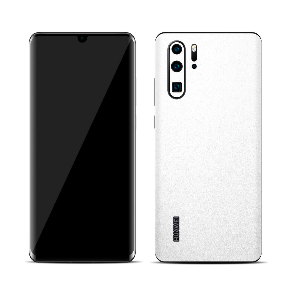 Huawei P30 Pro Textured Matt White Skins