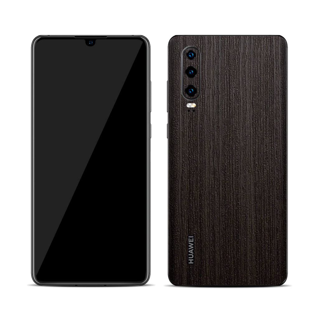 Huawei P30 Silverblack Wood Skins