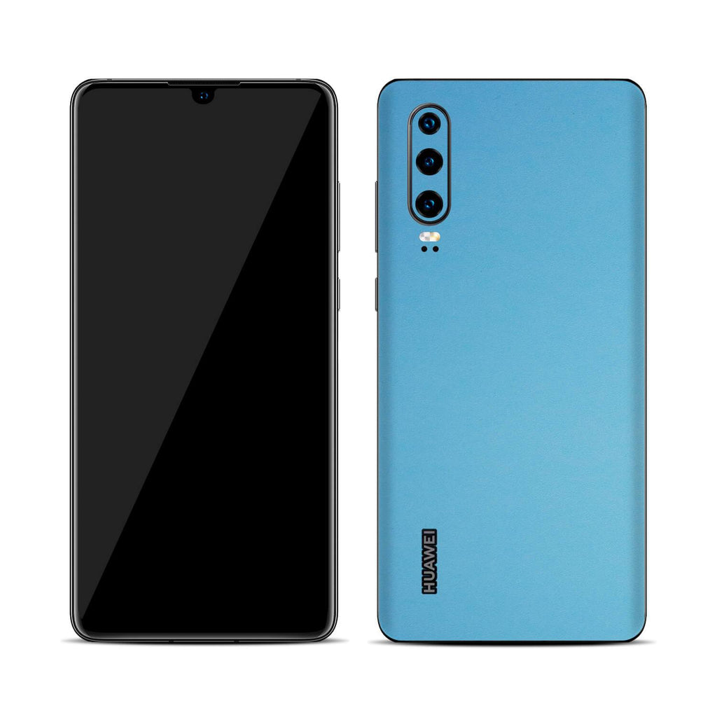 Huawei P30 Textured Matt Light Blue Skins