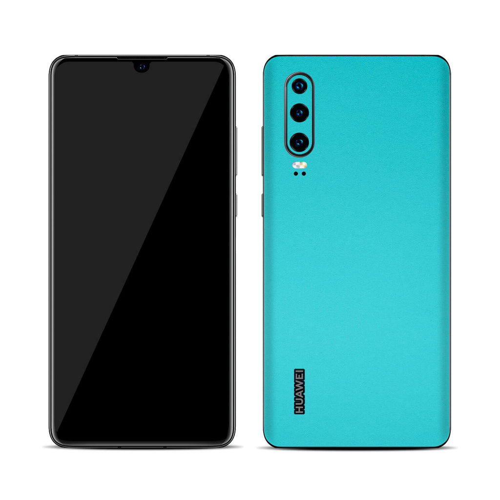 Huawei P30 Textured Matt Turquoise Skins