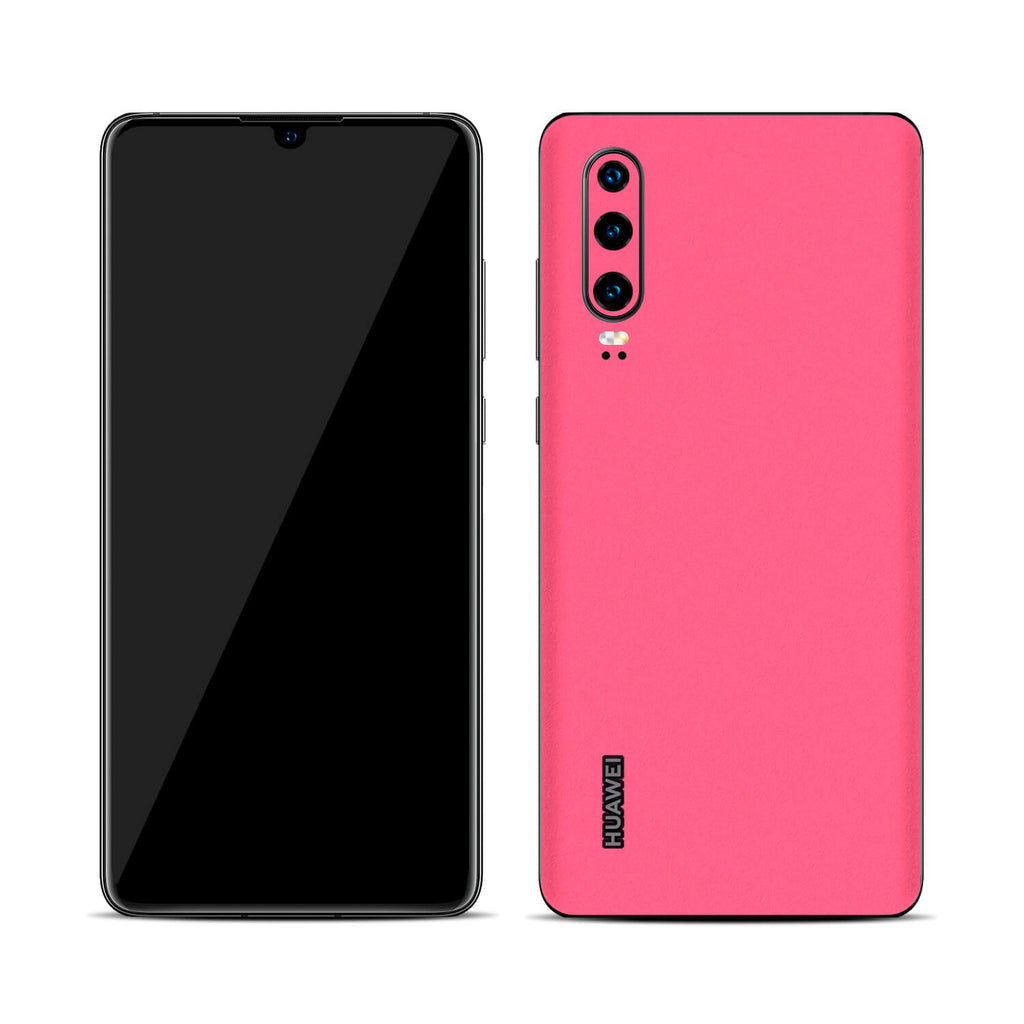 Huawei P30 Textured Matt Pink Skins
