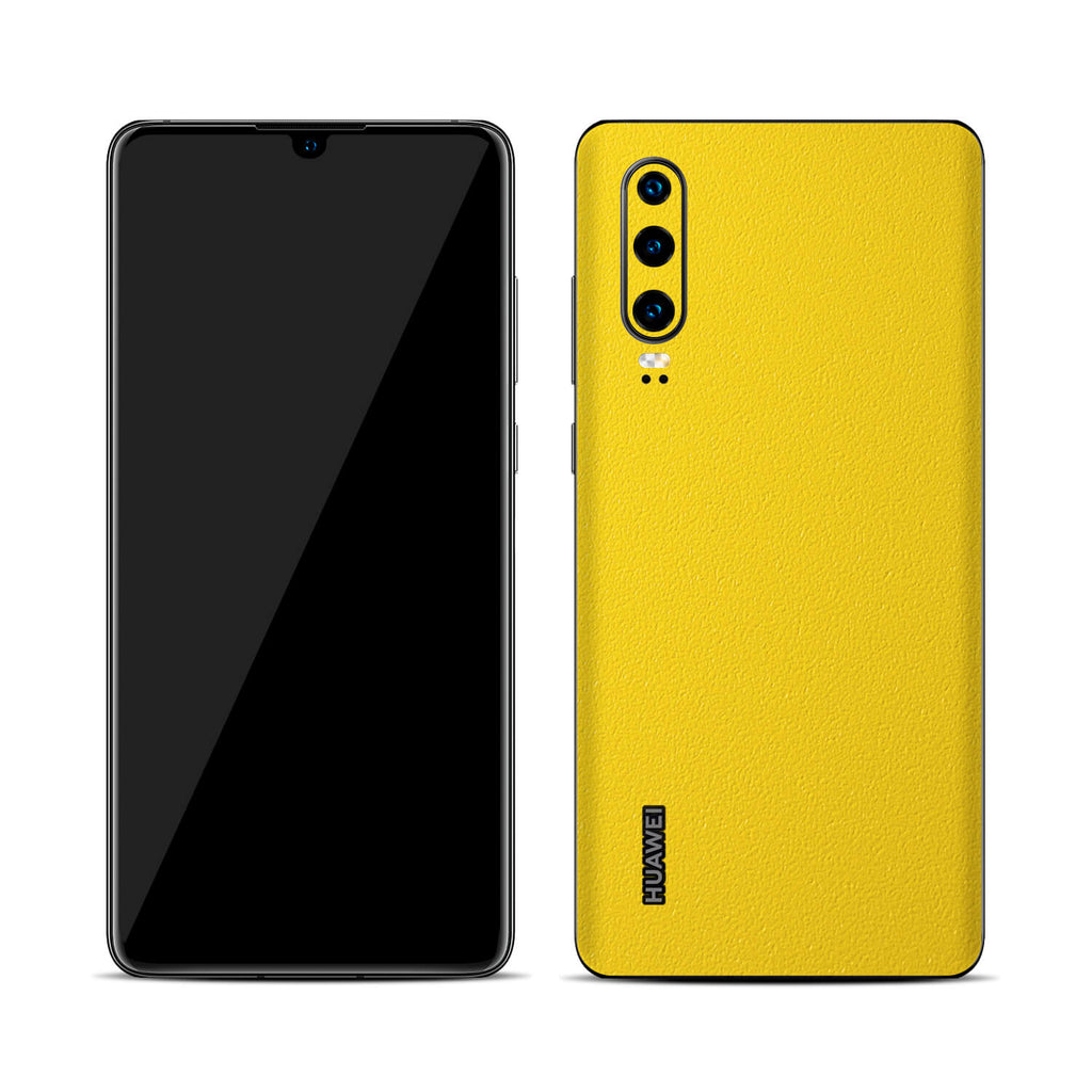 Huawei P30 Textured Matt Yellow Skins
