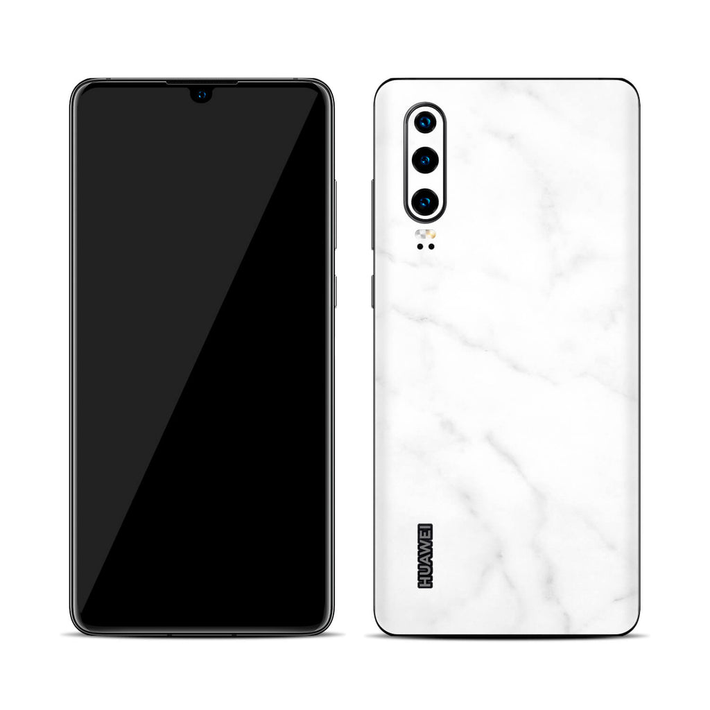 Huawei P30 White Marble Skins