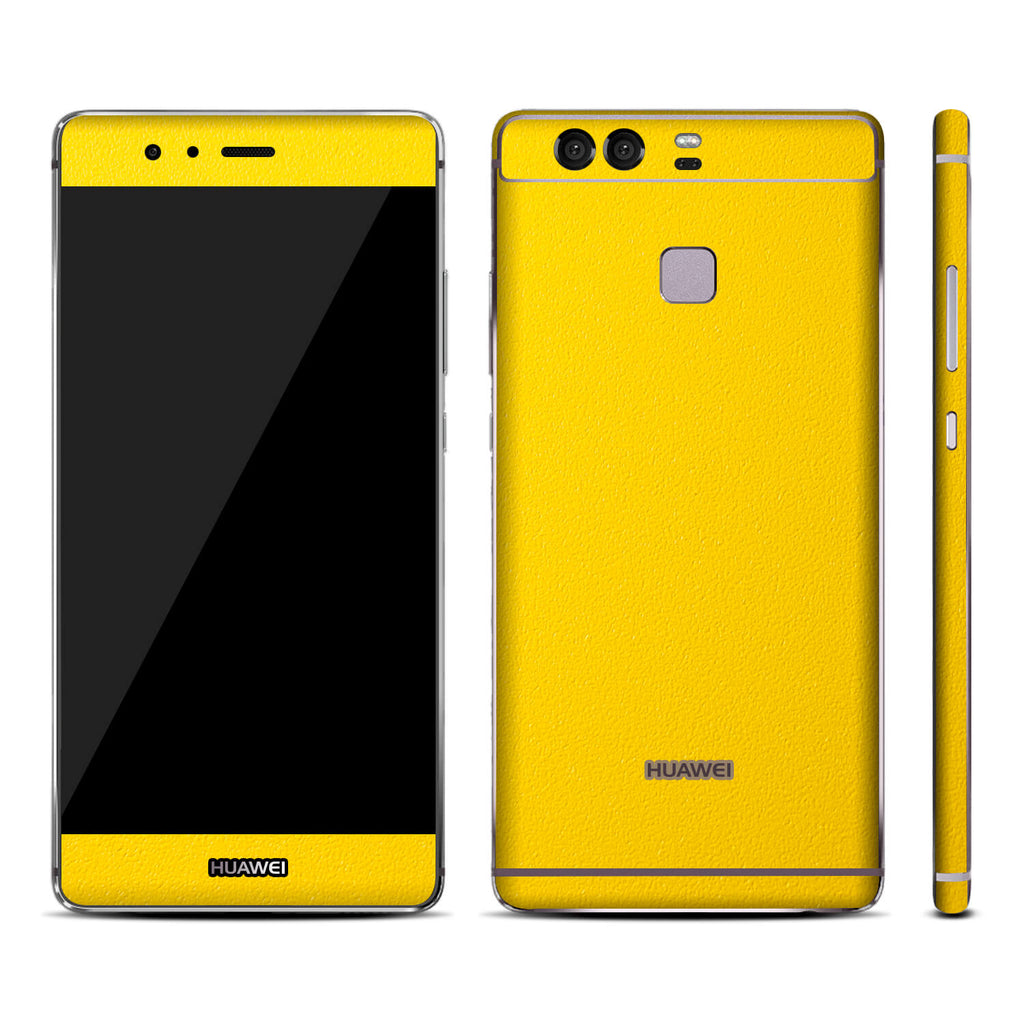 Huawei P9 Textured Matt Yellow Skins