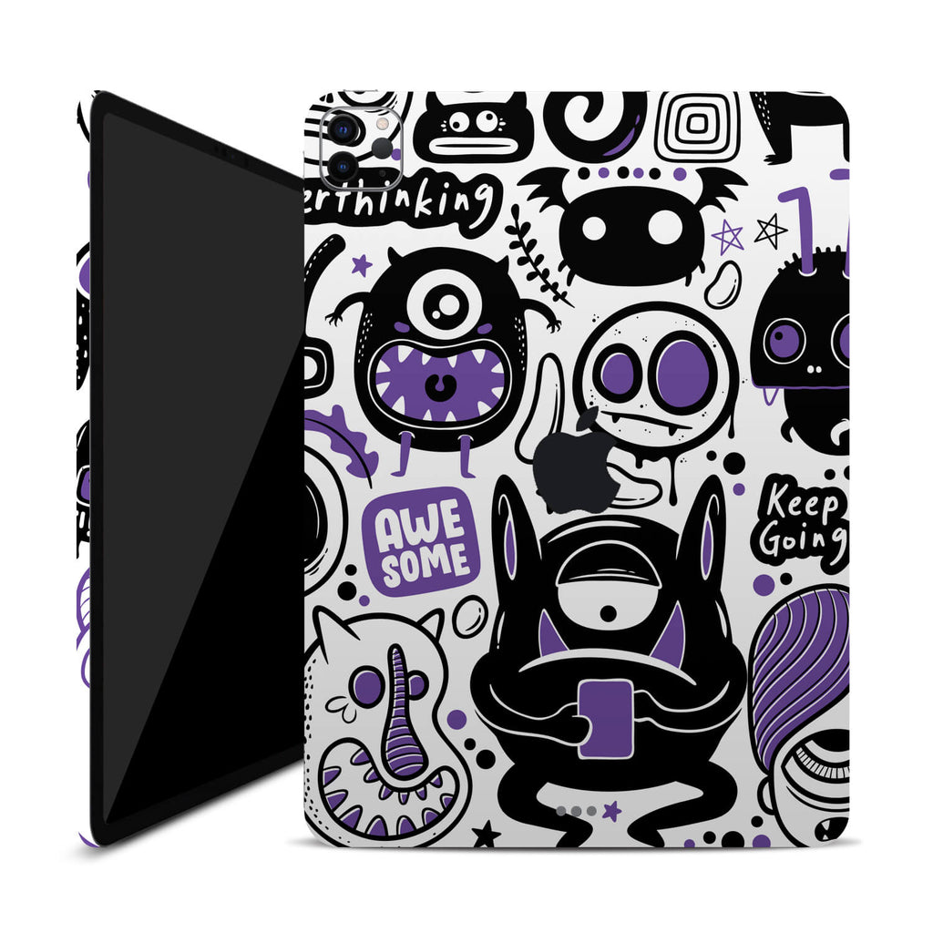 iPad Pro 12.9-inch (2021, Gen 5, M1) Doodles monster purple skins