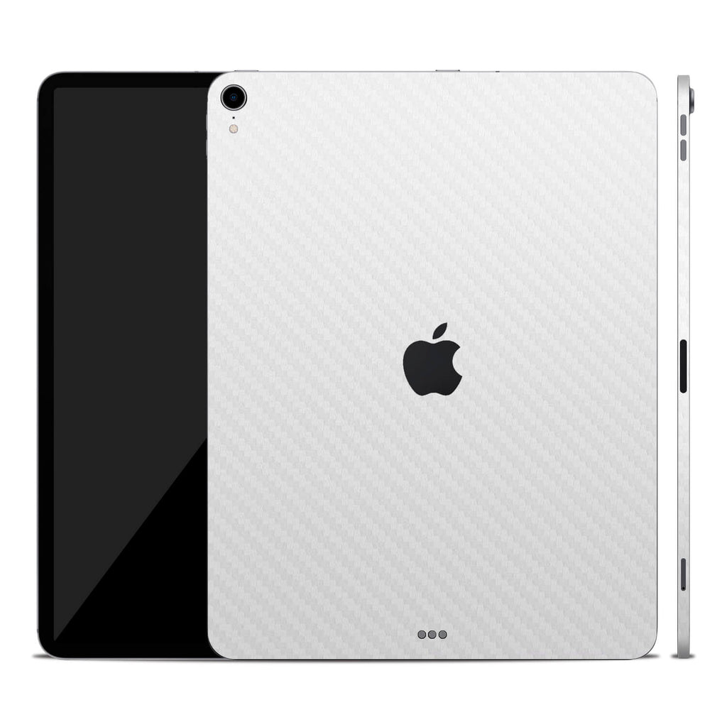 iPad Pro 12.9" (2018, Gen 3) White Carbon Fibre Skins