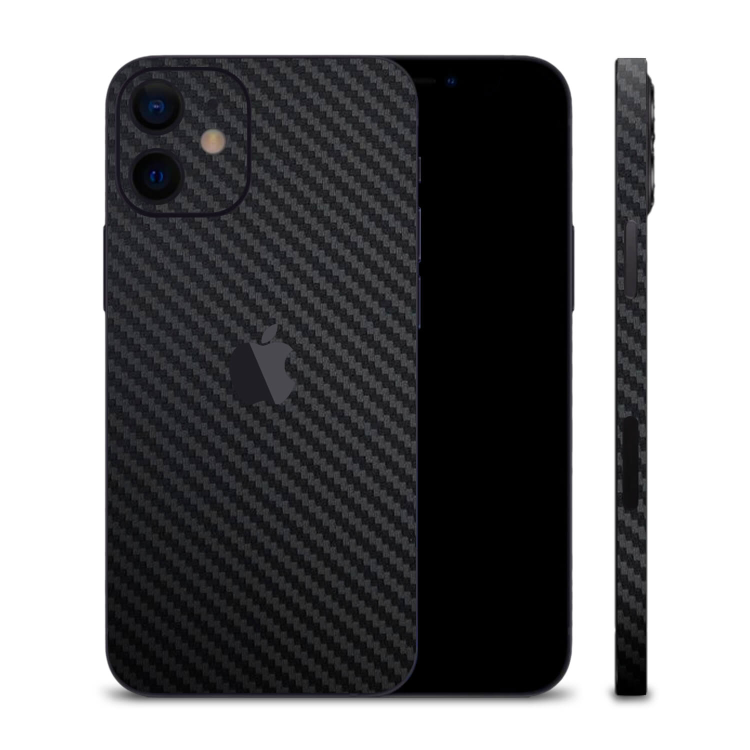 iPhone 12 Mini Black Carbon Fibre Skins