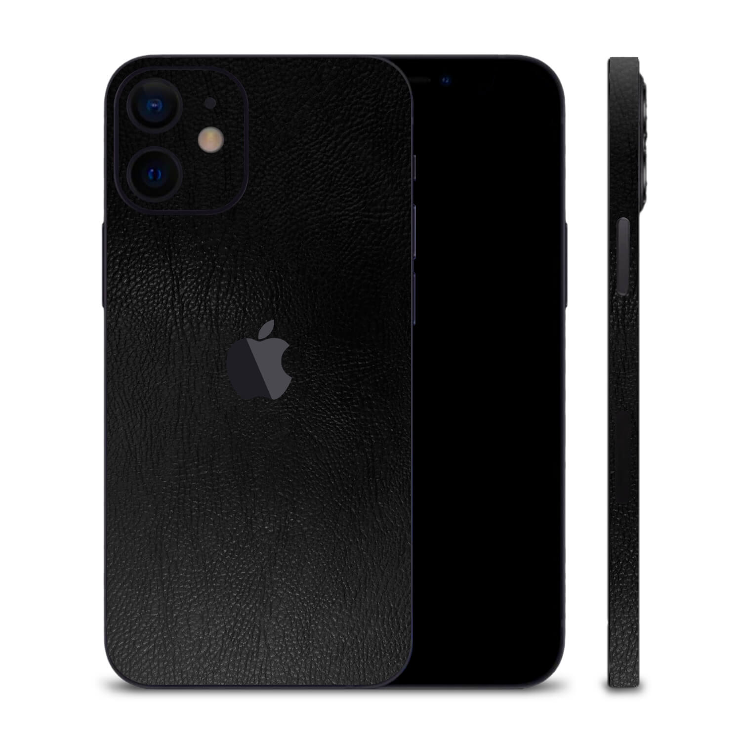iPhone 12 Mini Black Leather Skins