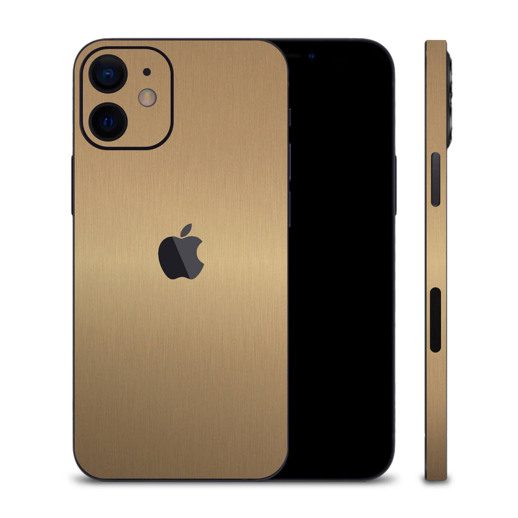 iPhone 12 Mini Brushed Gold Skins
