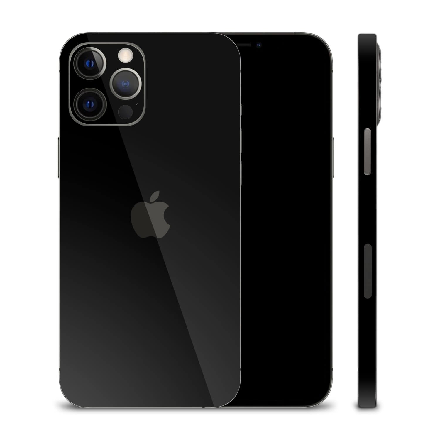 iPhone 12 Pro Black Gloss Skins