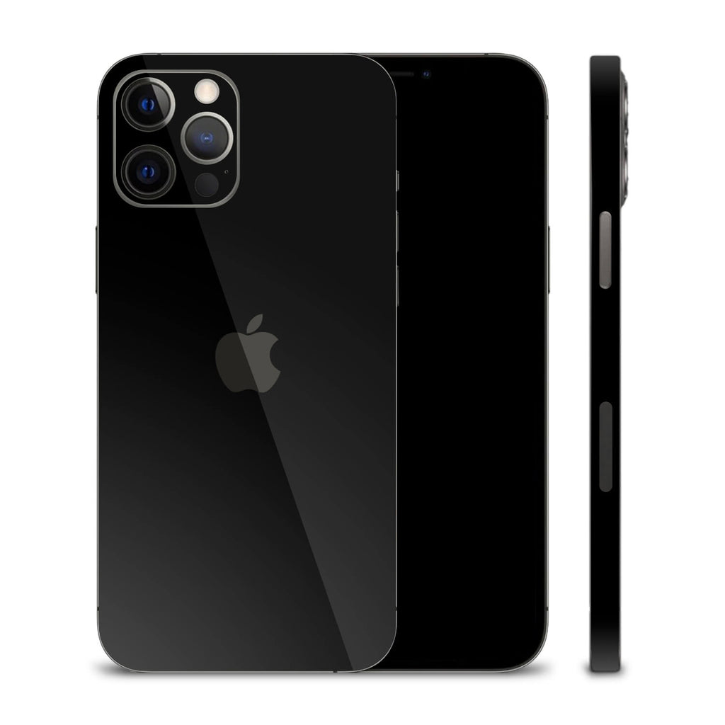 iPhone 12 Pro Black Gloss Skins