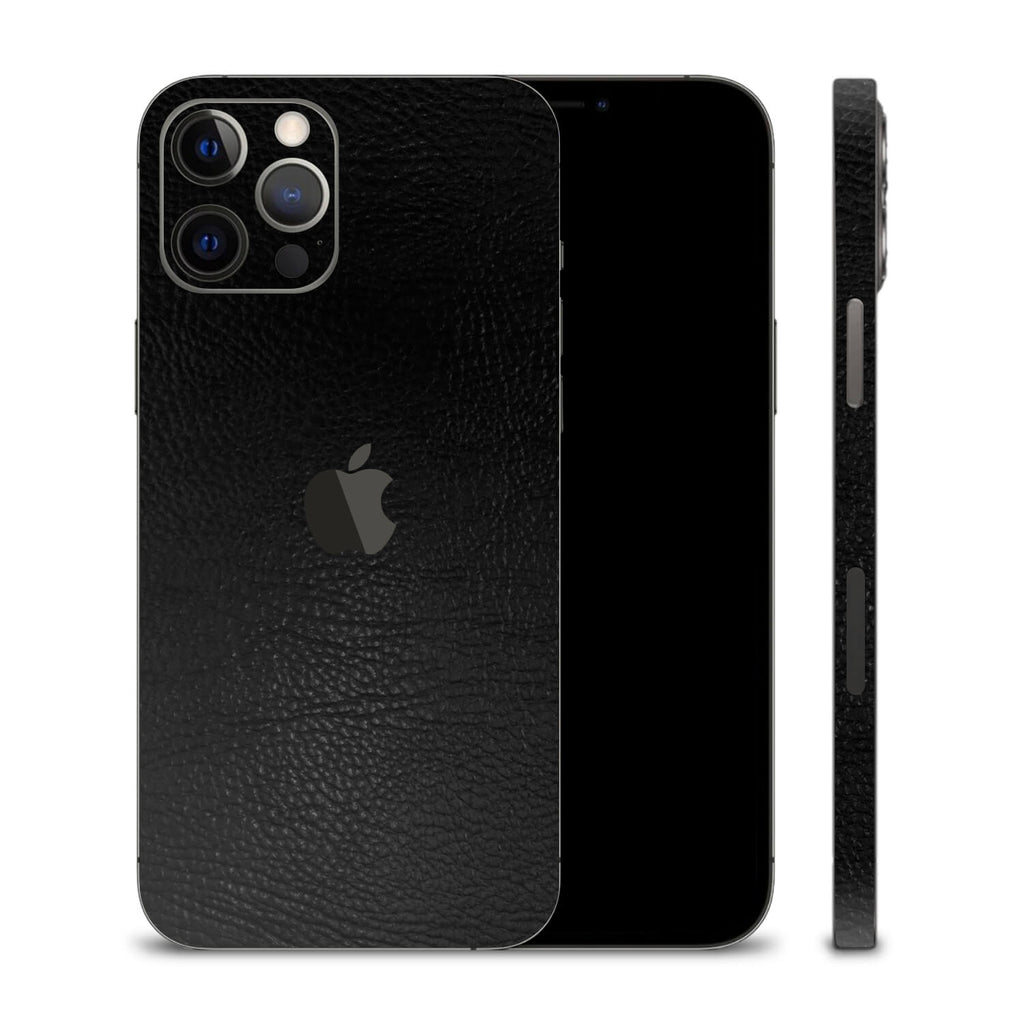 iPhone 12 Pro Max Black Leaher Skins
