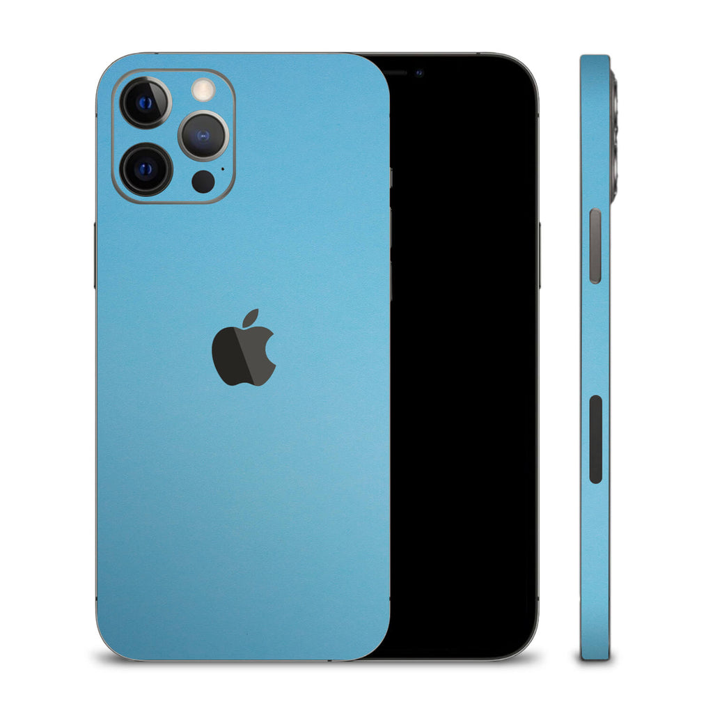 iPhone 12 Pro Textured Matt Light Blue Skins