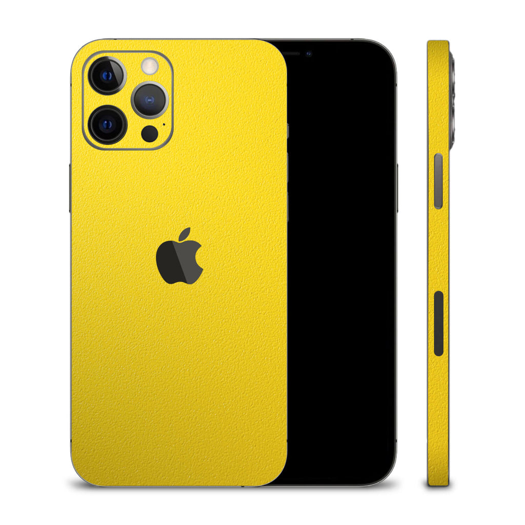 iPhone 12 Pro Max Textured Matt Yellow Skins