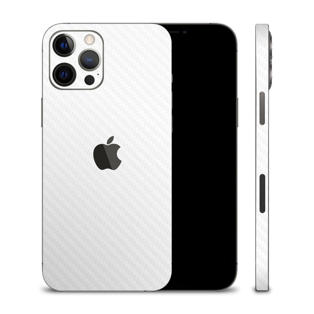 iPhone 12 Pro White Carbon Fibre Skins