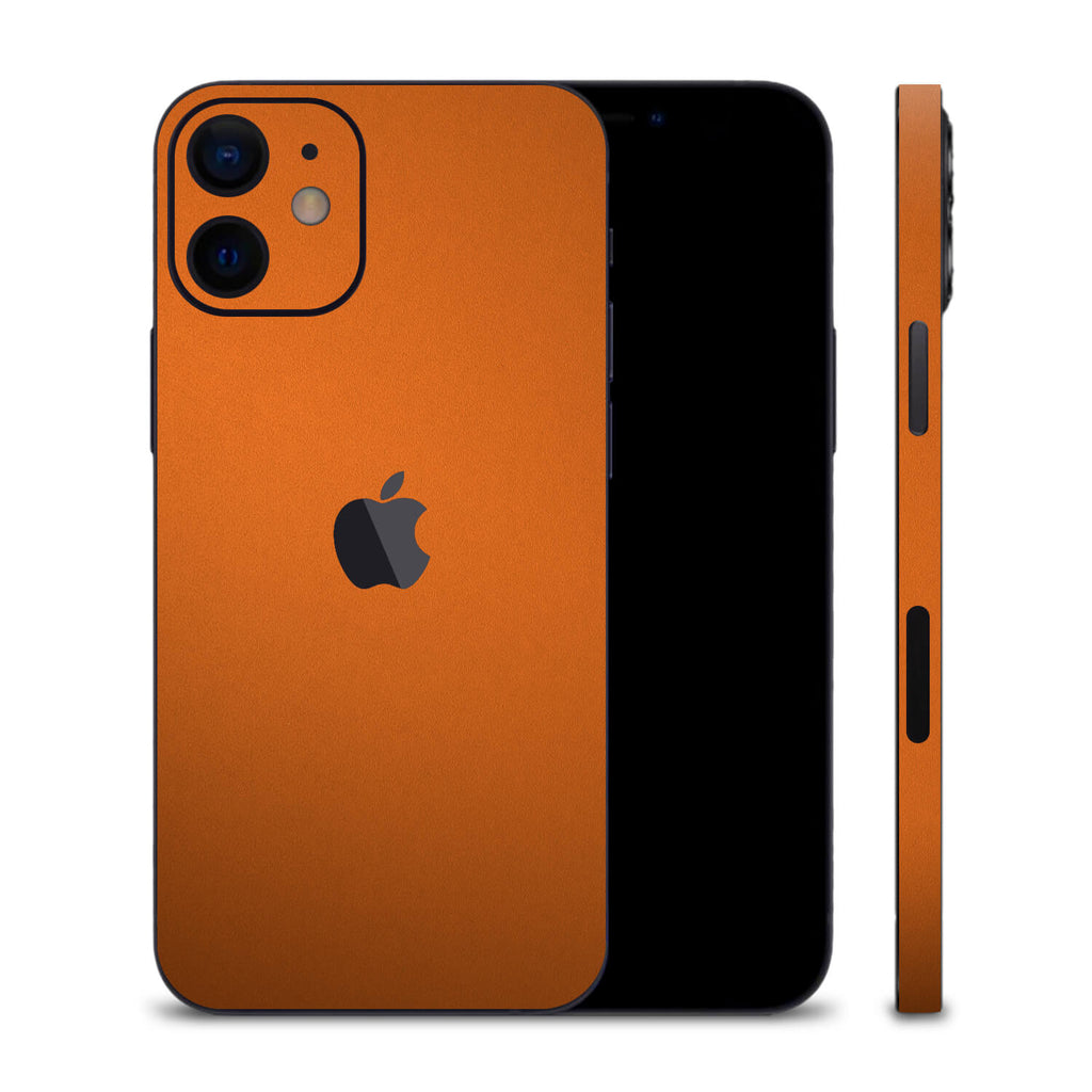 iPhone 12 Mini Textured Matt Orange Skins
