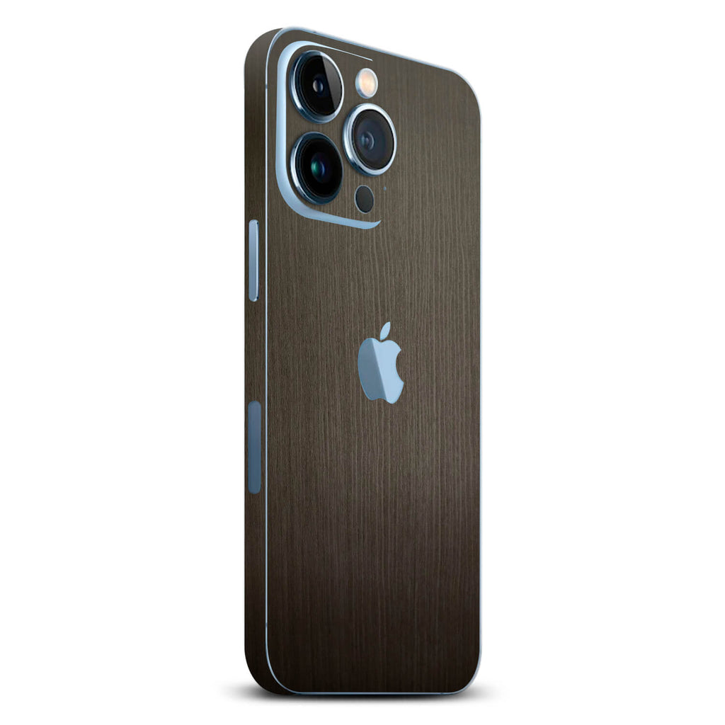 iPhone 13 Pro Silverblack wood skins