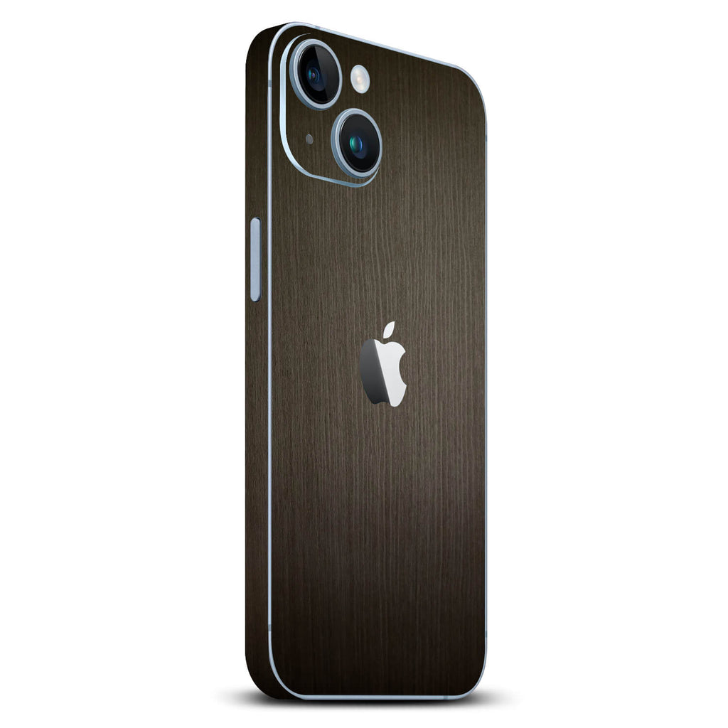 iPhone 14 Plus Silverblack wood skins