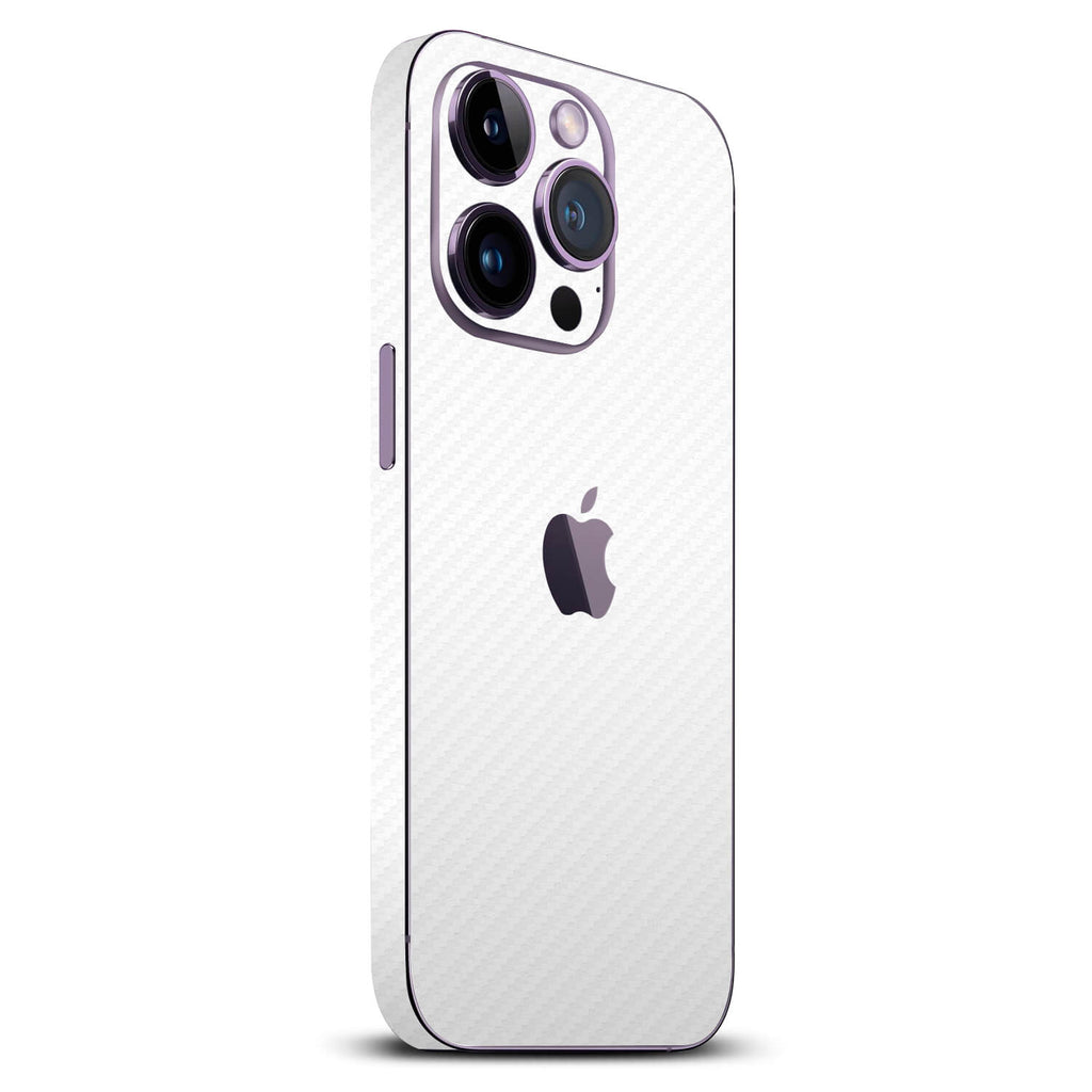 iPhone 14 Pro White carbon fibre skins