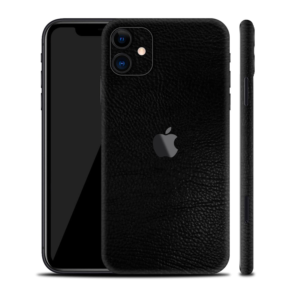 iPhone 11 Black Leather Skins