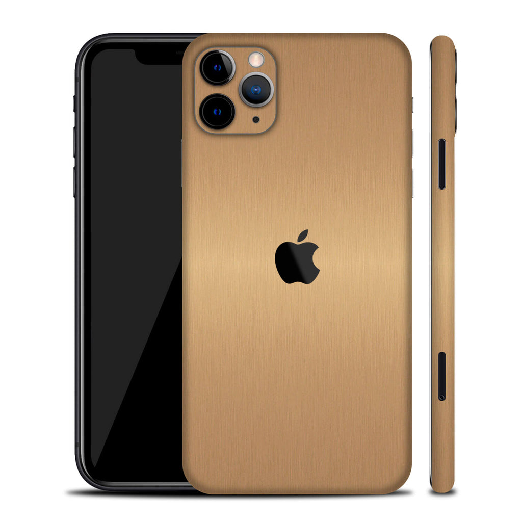iPhone 11 Pro Max Brushed Gold Skins