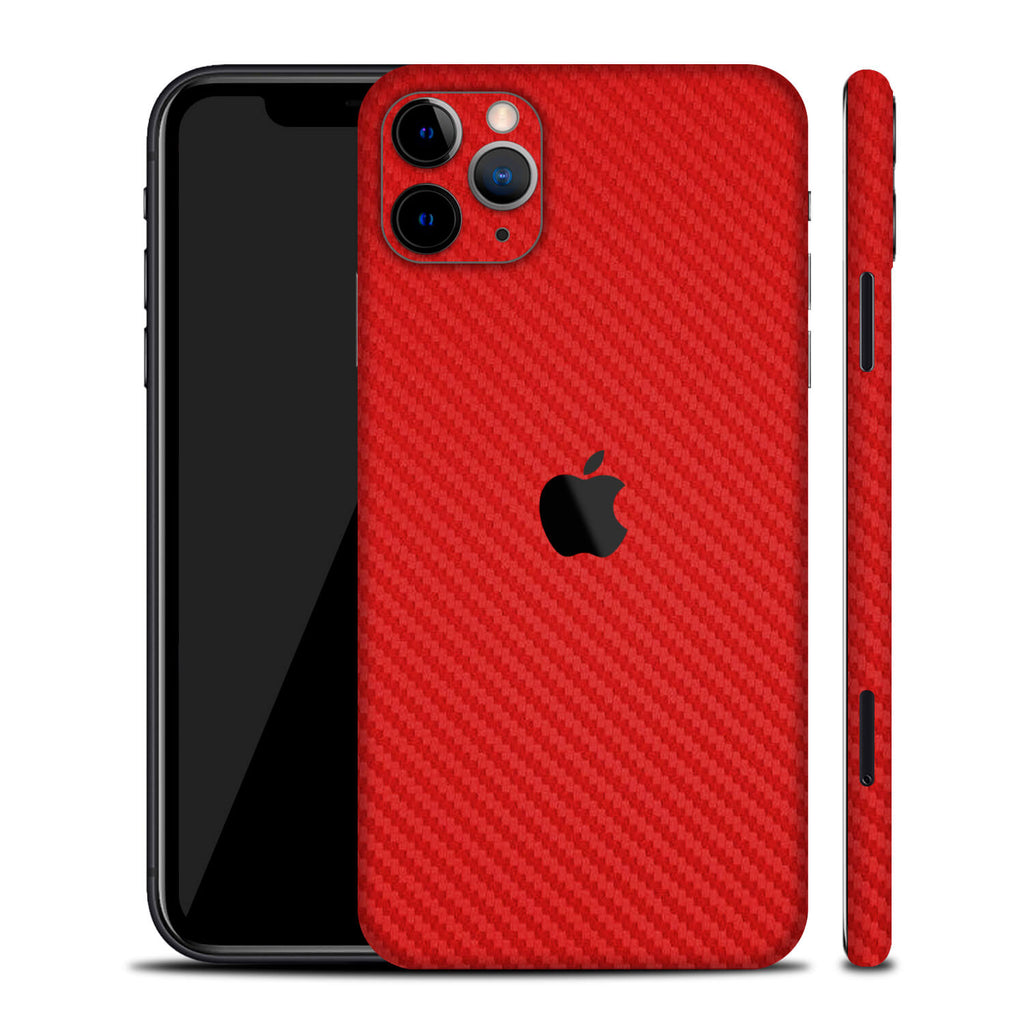 iPhone 11 Pro Red Carbon Fibre Skins