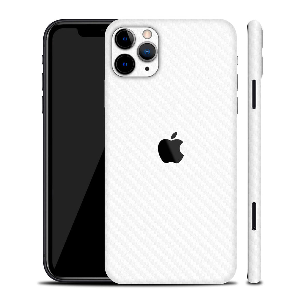 iPhone 11 Pro White Carbon Fibre Skins