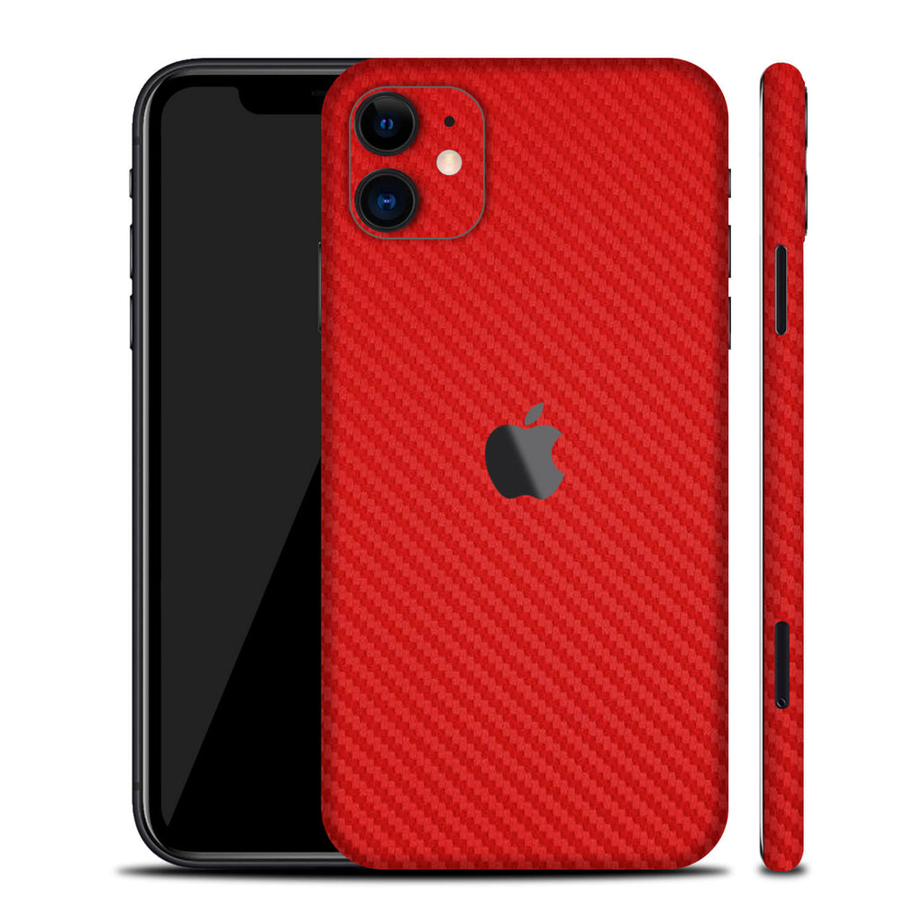 iPhone 11 Red Carbon Fibre Skins