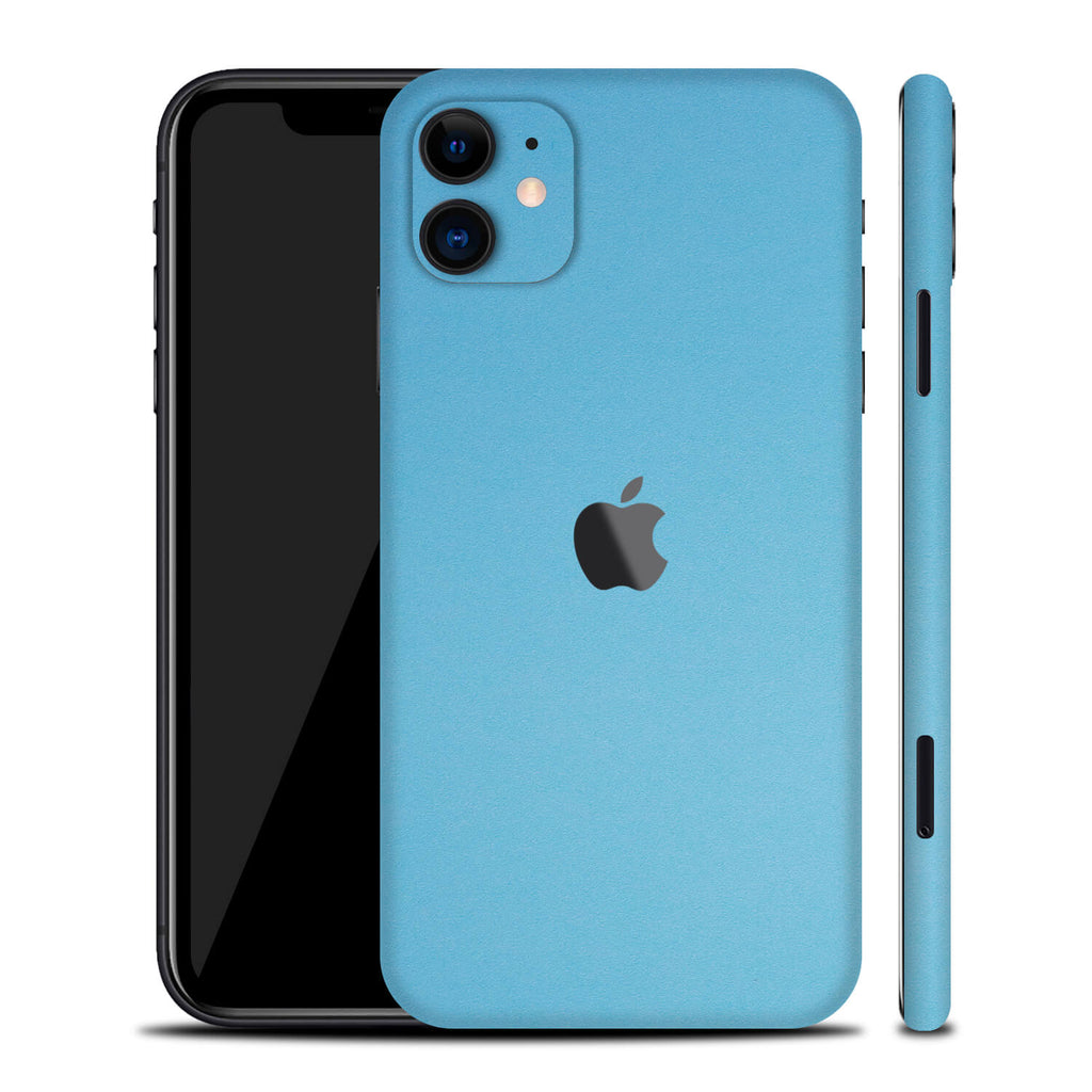 iPhone 11 Textured Matt Light Blue Skins