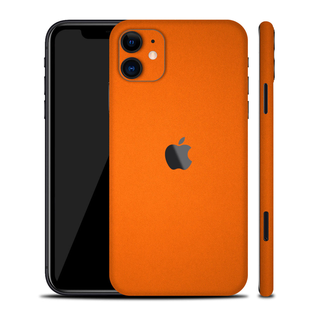 iPhone 11 Textured Matt Orange Skins