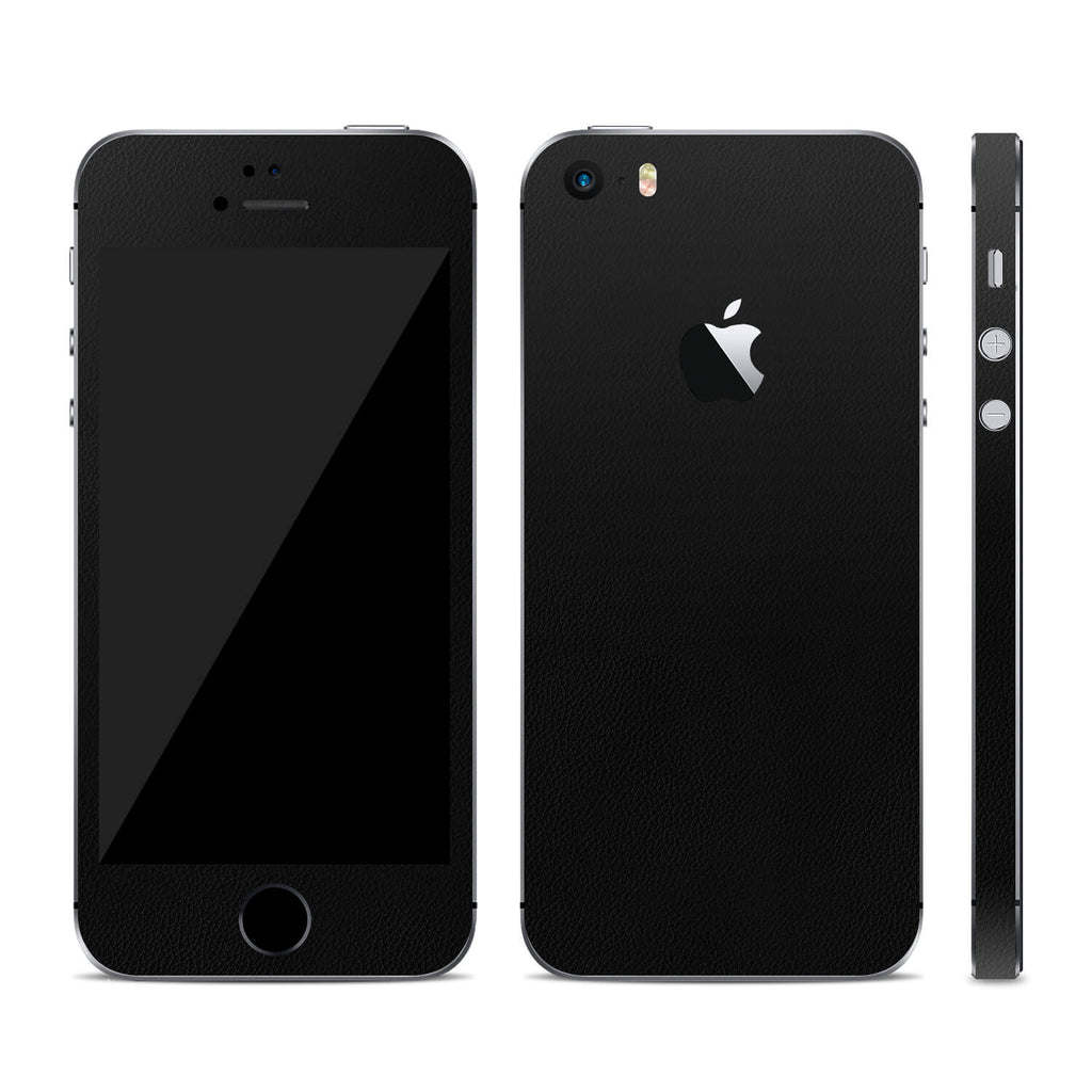 iPhone SE Black Leather Skins