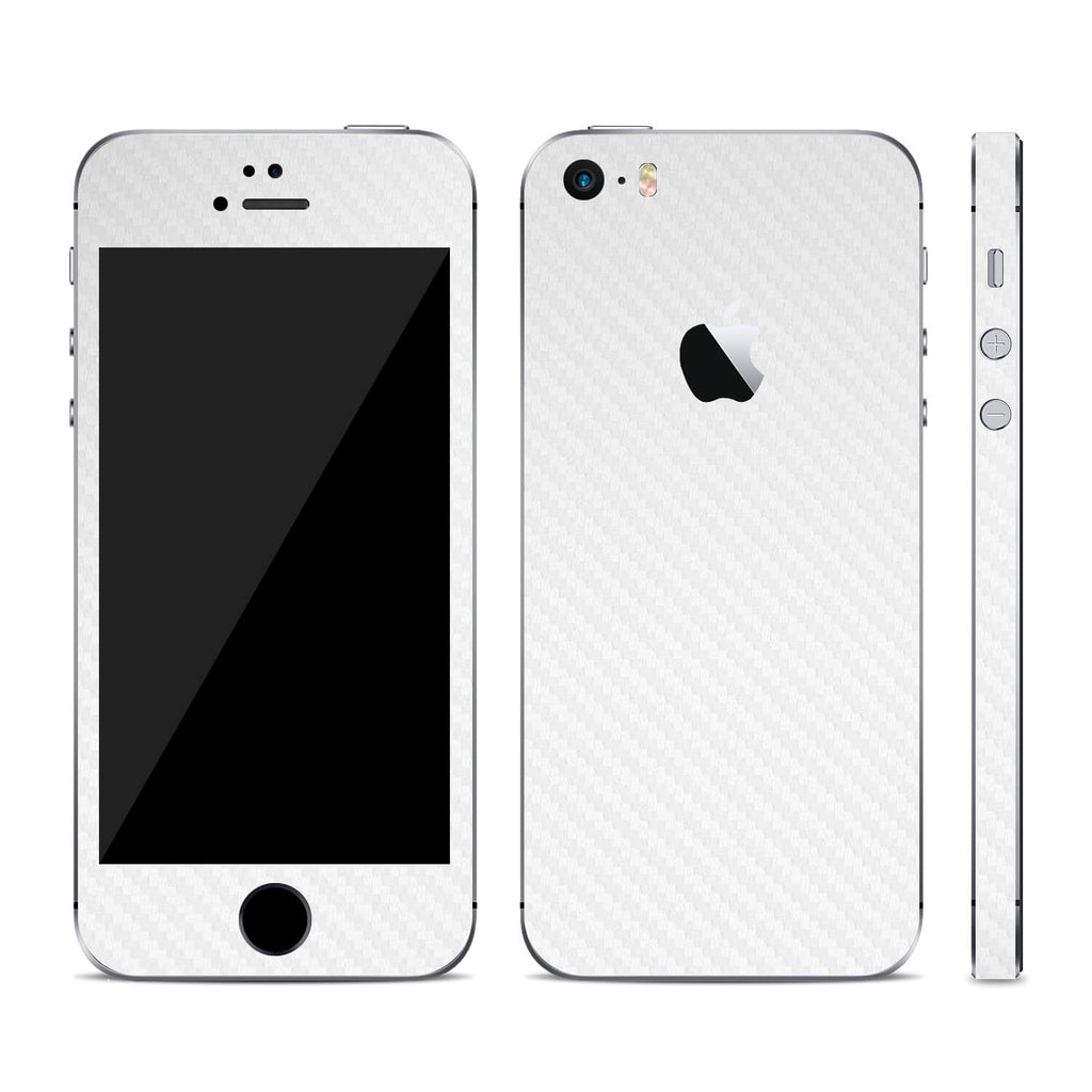 iPhone SE White Carbon Fibre Skins