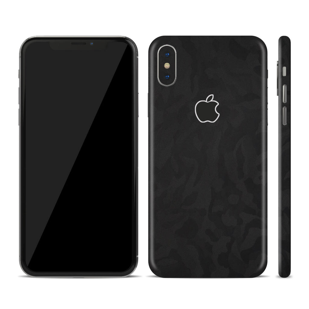 iPhone X Black Camo Skins