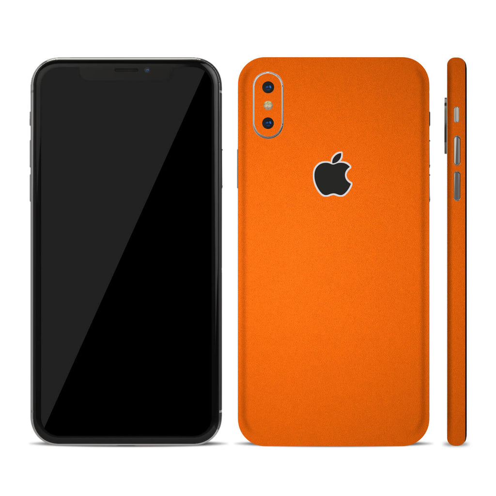 iPhone X Textured Matt Orange Skin