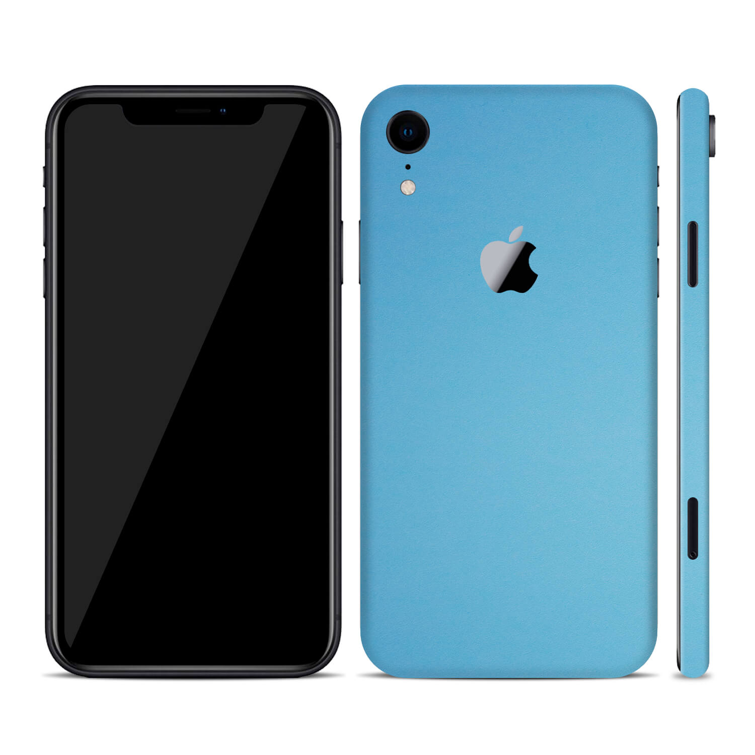 iPhone XR Textured Matt Light Blue Skins