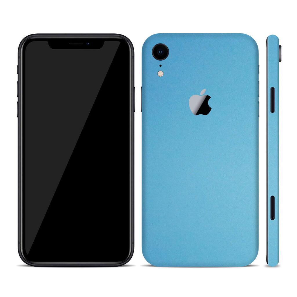 iPhone XR Textured Matt Light Blue Skins