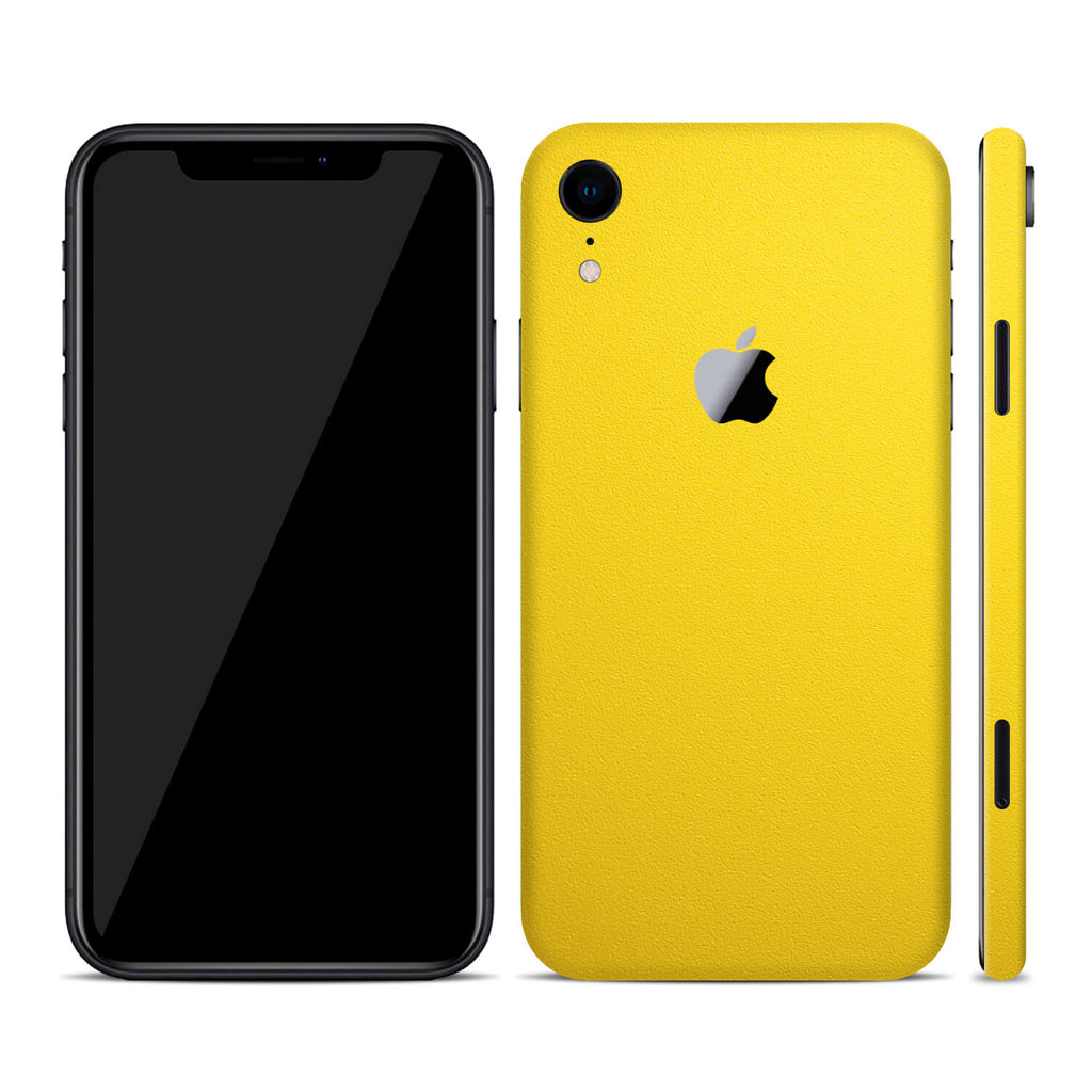 iPhone XR Textured Matt Yellow Skins