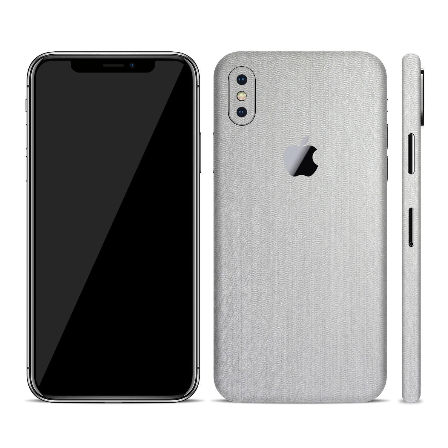 iPhone XS Brushed Aluminium Skins